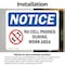 Signmission No Cell Phones During Work Hours Sign With Symbol, 14 in W x Rectangle, Vinyl Decal OS-2PACK-NS-D-1014-L-14425 - alternate 2